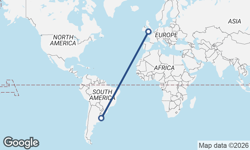 Montevideo to Cardiff
