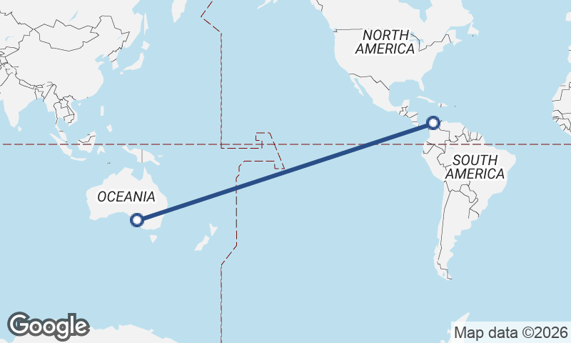 Adelaide to Cartagena