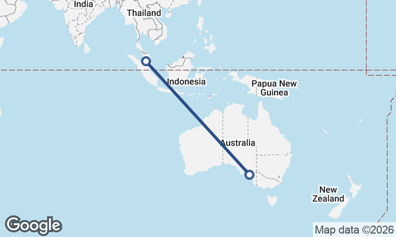 Adelaide to Kuala Lumpur