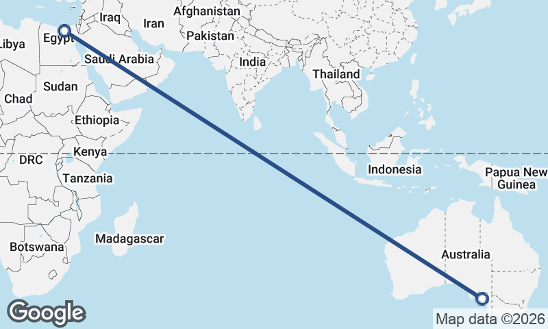 Adelaide to Cairo