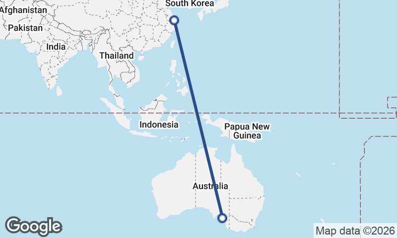 Adelaide to Shanghai