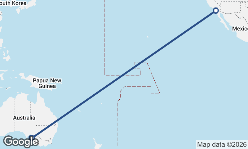 Adelaide to San Diego