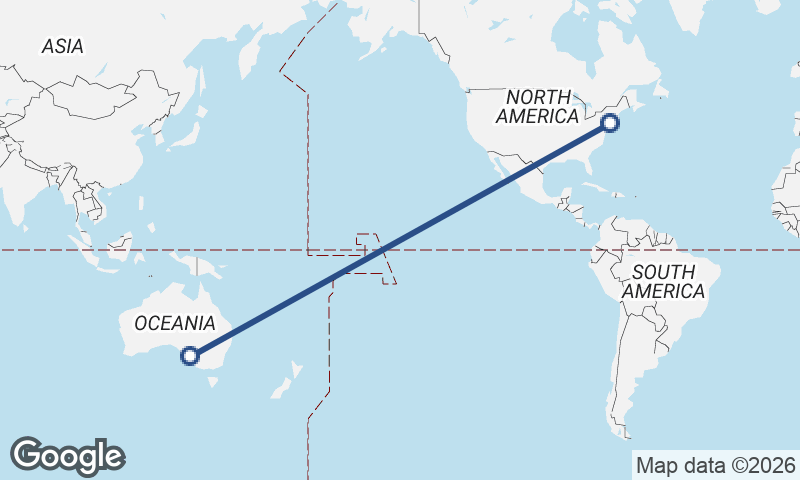 Adelaide to New York