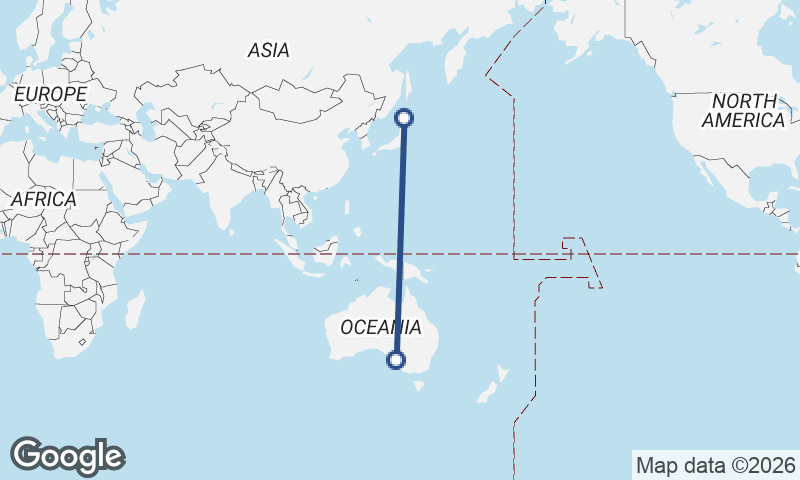 Adelaide to Sapporo