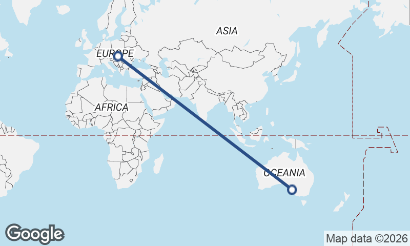 Adelaide to Budapest