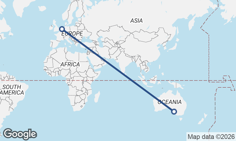 Adelaide to Amsterdam