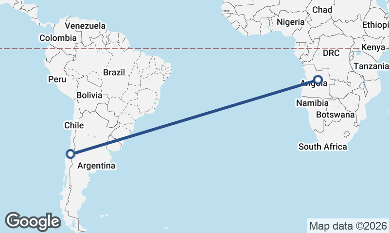 Chile to Angola