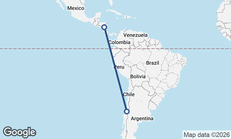 Chile to Nicaragua