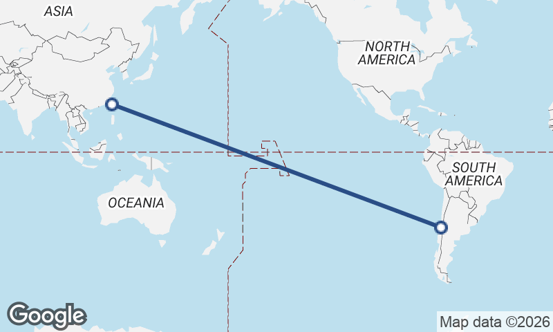 Chile to Taiwan