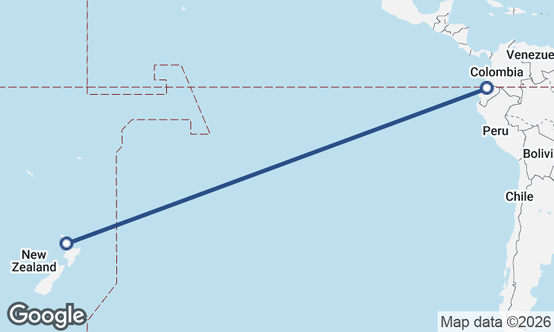 Auckland to Quito