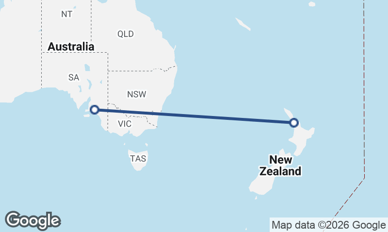 Auckland to Adelaide