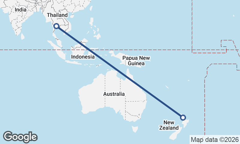 Auckland to Bangkok