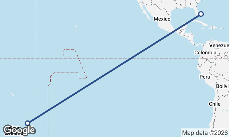 Auckland to Freeport City