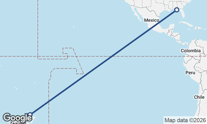 Auckland to Panama City