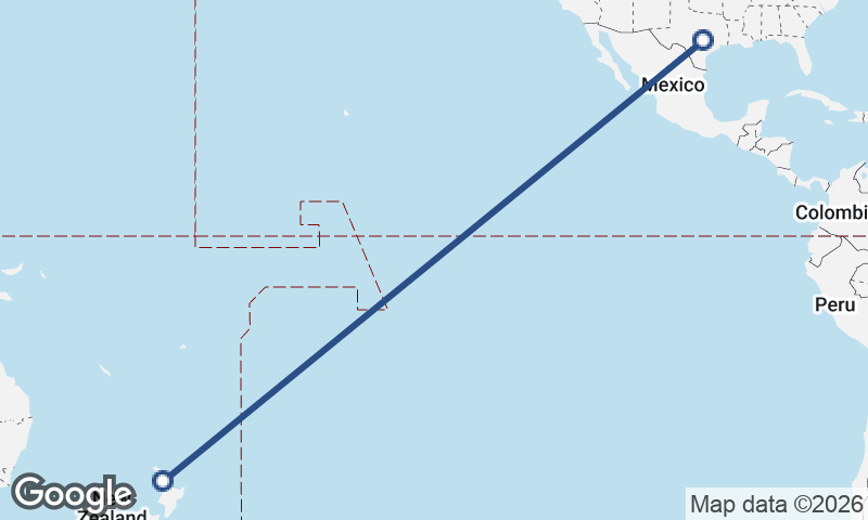 Auckland to Austin