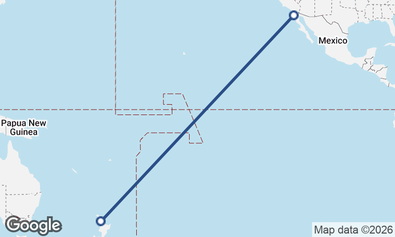 Auckland to Ensenada