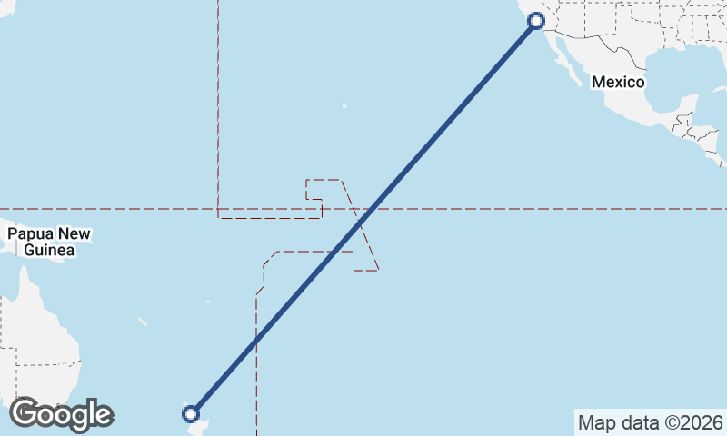 Auckland to Los Angeles