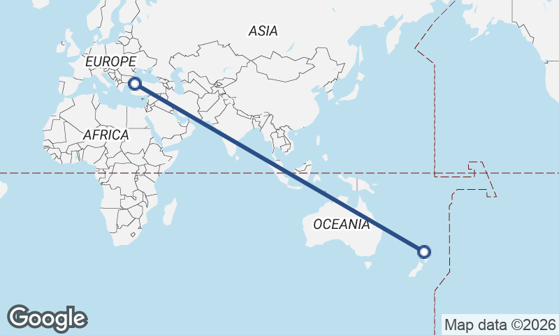 Auckland to Istanbul