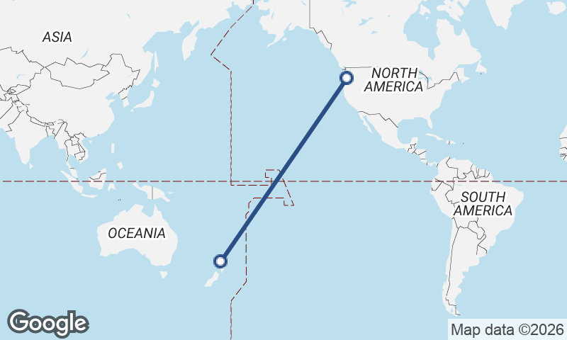 Auckland to Portland