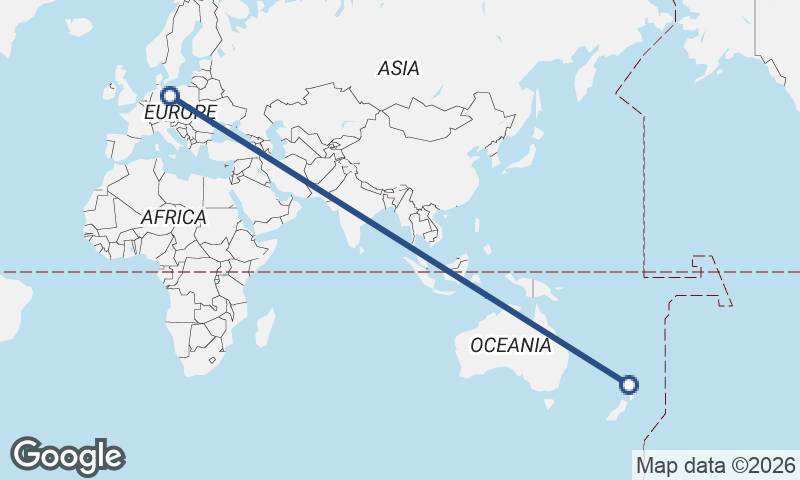 Auckland to Berlin