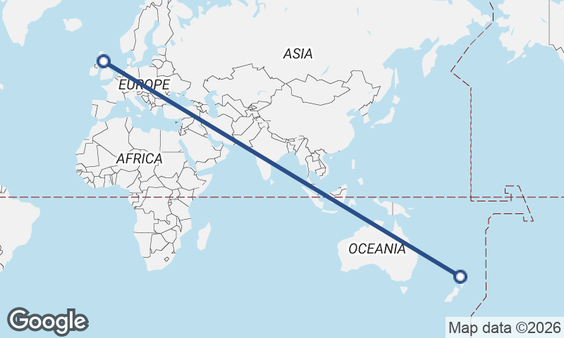 Auckland to Edinburgh