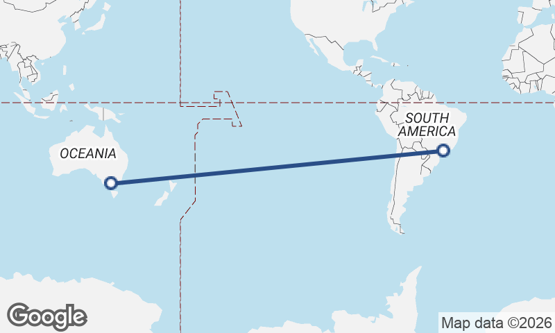 Melbourne to São Paulo