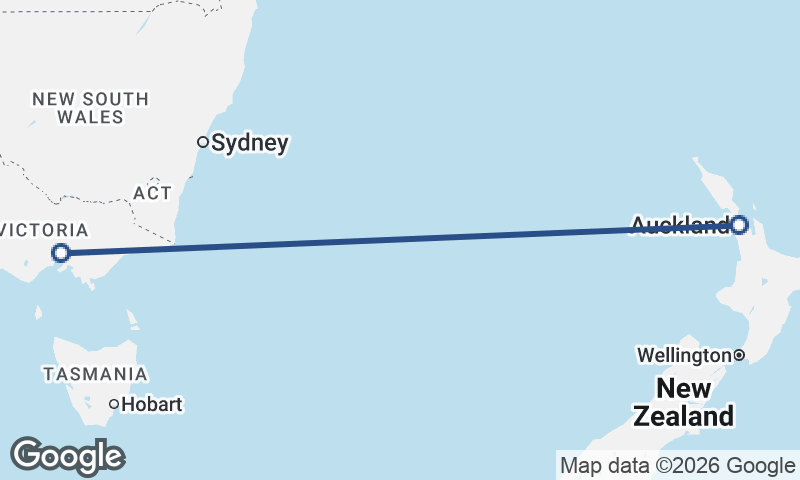 Melbourne to Auckland