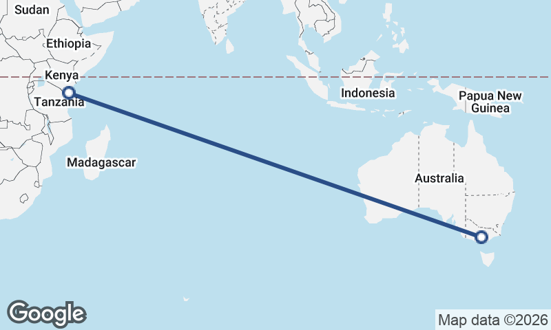 Melbourne to Mombasa