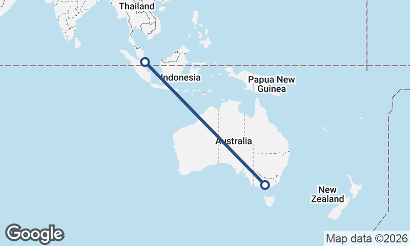 Melbourne to Singapore