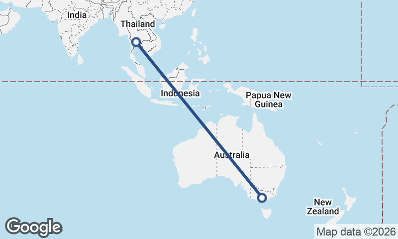 Melbourne to Bangkok