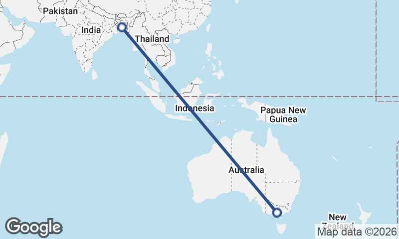 Melbourne to Dhaka