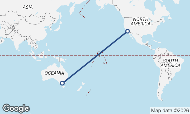 Melbourne to Los Angeles