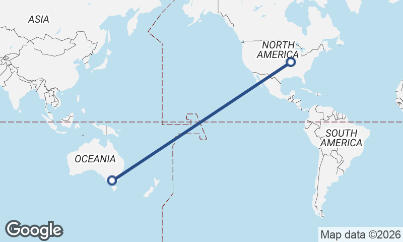 Melbourne to St. Louis