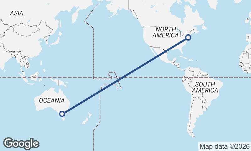 Melbourne to New York