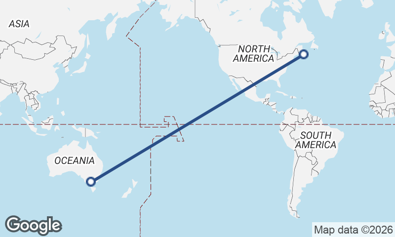Melbourne to Halifax