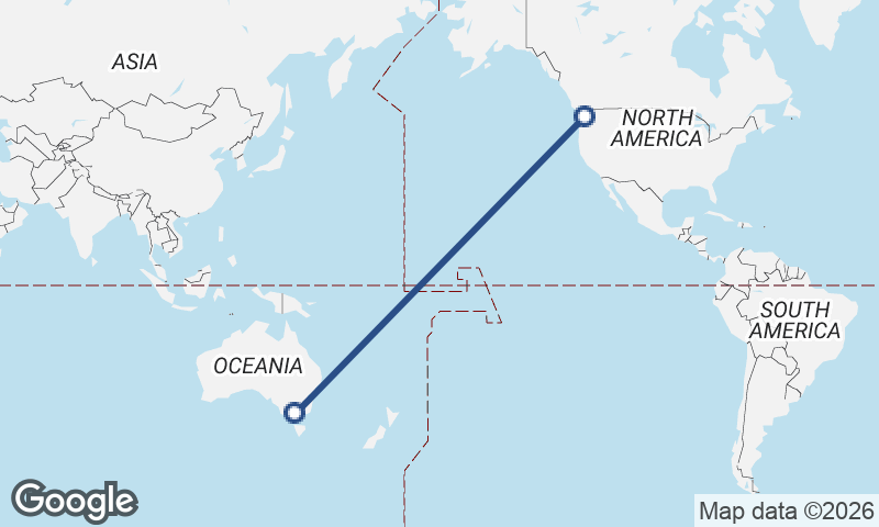 Melbourne to Seattle