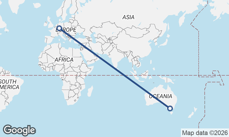 Melbourne to Frankfurt
