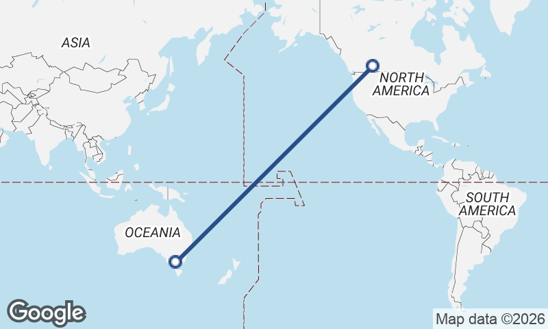 Melbourne to Calgary