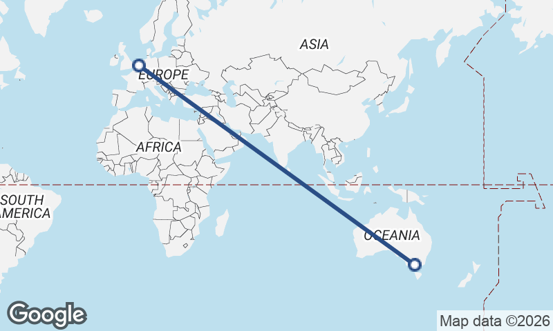 Melbourne to Rotterdam
