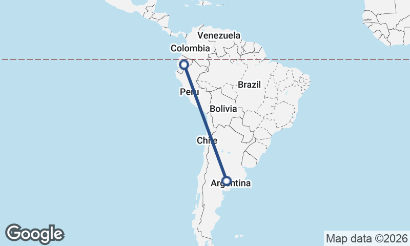 Argentina to Ecuador