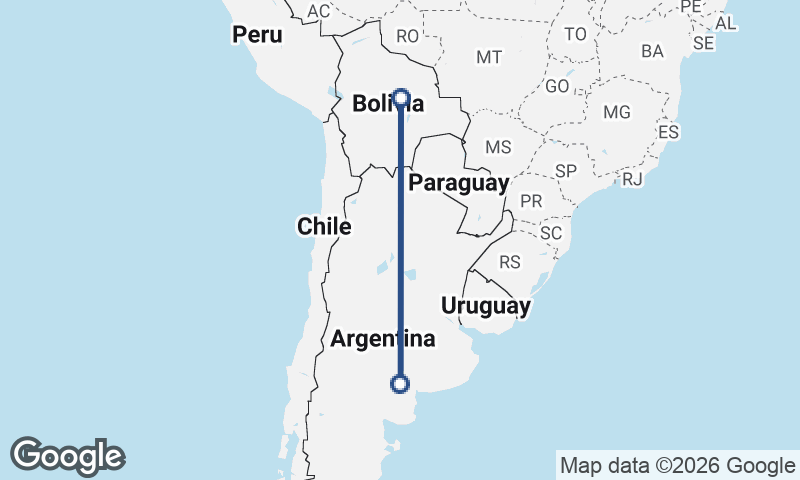 Argentina to Bolivia