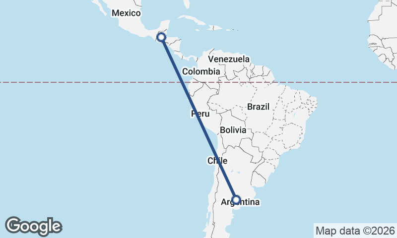 Argentina to Guatemala