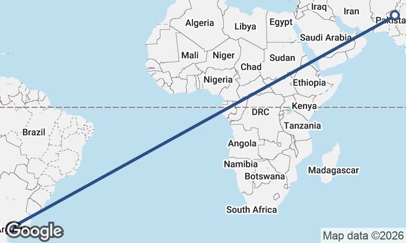 Argentina to Pakistan