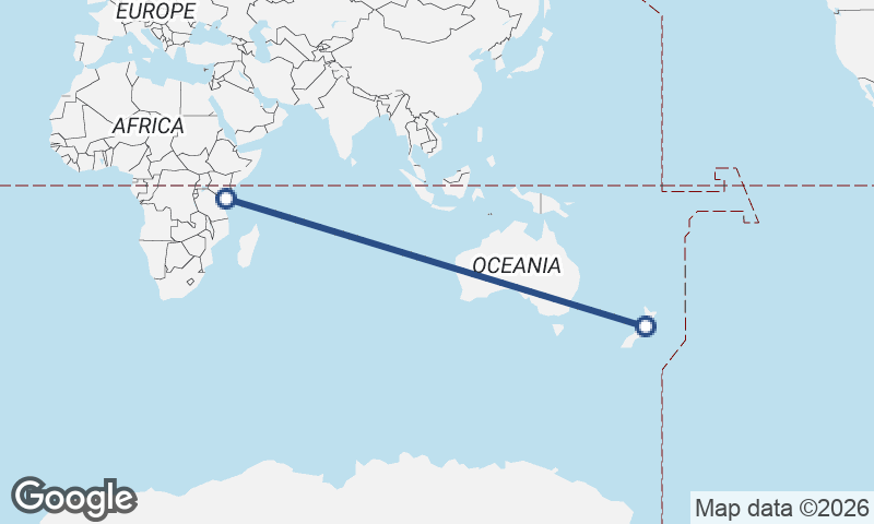 Mombasa to Wellington