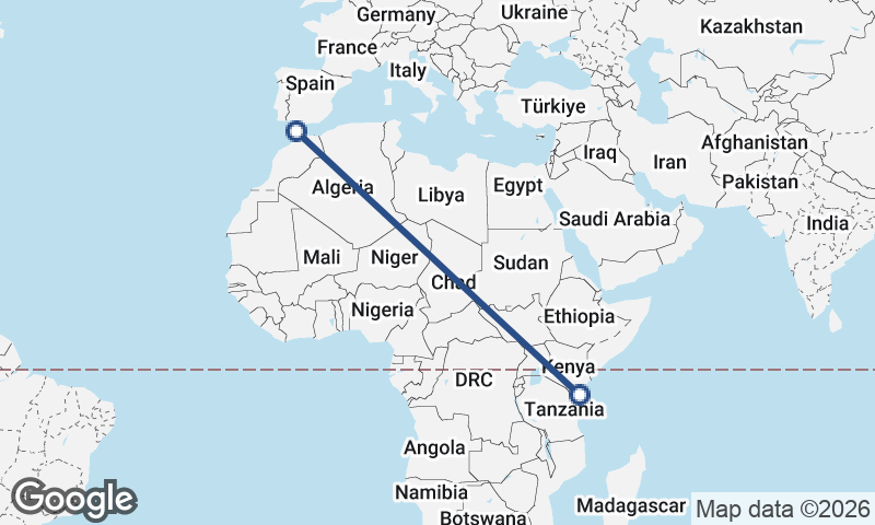 Mombasa to Tangier