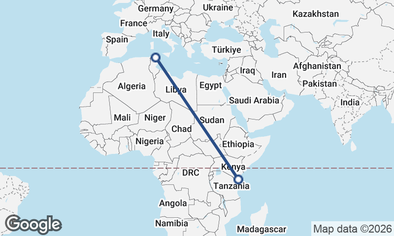 Mombasa to Tunis
