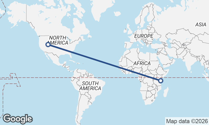 Mombasa to Salt Lake City