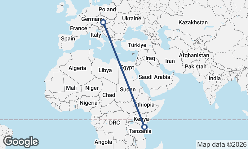 Mombasa to Vienna
