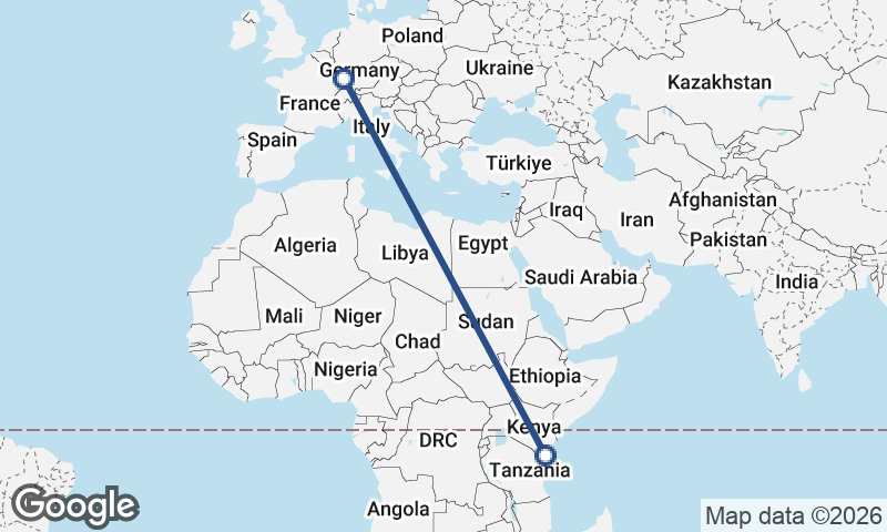 Mombasa to Strasbourg