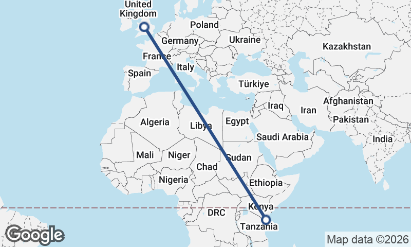 Mombasa to Birmingham